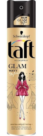 Schwarzkopf Taft Glam Wavy Şekillendirici Islak Görünümlü Provitaminli Güçlü Saç Spreyi 250 ml