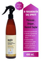 Muddy Double Effect No: 5 Onarıcı Islak Görünümlü Keratinli Hafif Saç Spreyi 400 ml