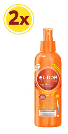 Elidor Ekspres Onarıcı Islak Görünümlü Keratinli Güçlü Saç Spreyi 2x210 ml