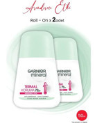 Garnier Mineral Termal Koruma Pudralı Ter Önleyici Antiperspirant Roll-On Kadın Deodorant 2x150 ml