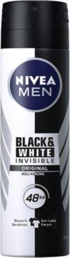 Nivea Black&White Invisible Power Pudralı Ter Önleyici Antiperspirant Sprey Erkek Deodorant 150 ml