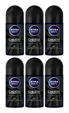Nivea Deep Dimension Pudrasız Ter Önleyici Antiperspirant Roll-On Erkek Deodorant 6x50 ml