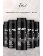 Axe Black Pudrasız Ter Önleyici Antiperspirant Sprey Erkek Deodorant 5x150 ml