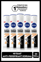 Nivea Black&White Invisible Güçlü Etki Pudrasız Ter Önleyici Antiperspirant Sprey Erkek Deodorant 200 ml