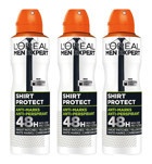 L'Oreal Paris Expert Shirt Protect Pudrasız Ter Önleyici Antiperspirant Sprey Erkek Deodorant 3x150 ml