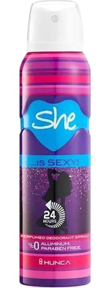 She Is Sexy Pudrasız Ter Önleyici Sprey Kadın Deodorant 6x150 ml