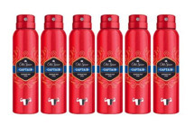 Old Spice Captain Pudrasız Ter Önleyici Sprey Erkek Deodorant 6x150 ml