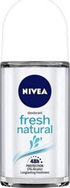 Nivea Fresh Natural Pudralı Ter Önleyici Organik Antiperspirant Roll-On Kadın Deodorant 25 ml