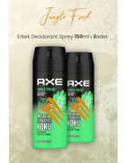 Axe Jungle Fresh Pudrasız Ter Önleyici Sprey Erkek Deodorant 2x150 ml