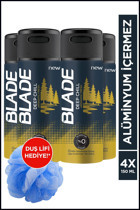 Blade Deep Chill Pudrasız Ter Önleyici Antiperspirant Sprey Erkek Deodorant 4x150 ml
