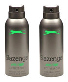 Slazenger Active Sport Yeşil Pudrasız Ter Önleyici Sprey Erkek Deodorant 2x150 ml