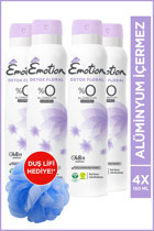 Emotion Detox Floral Pudrasız Ter Önleyici Sprey Kadın Deodorant 4x150 ml