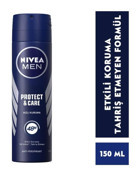 Nivea Protect & Care Pudralı Ter Önleyici Antiperspirant Sprey Erkek Deodorant 150 ml
