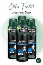 Garnier Ekstra Ferahlık Pudrasız Ter Önleyici Antiperspirant Sprey Erkek Deodorant 3x150 ml