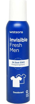 Watsons Black & White Invisible Fresh Pudralı Ter Önleyici Antiperspirant Sprey Erkek Deodorant 150 ml