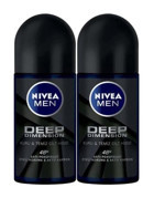 Nivea Deep Dimension Dark Wood Pudrasız Ter Önleyici Antiperspirant Roll-On Erkek Deodorant 2x50 ml