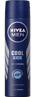 Nivea Cool Kick Pudrasız Ter Önleyici Antiperspirant Sprey Erkek Deodorant 4x150 ml