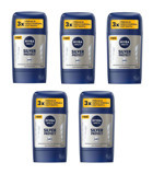 Nivea Silver Protect Pudrasız Ter Önleyici Antiperspirant Stick Erkek Deodorant 5x50 ml