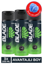 Blade Green Dream Pudrasız Ter Önleyici Antiperspirant Sprey Erkek Deodorant 3x200 ml