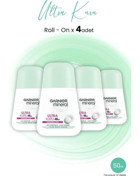 Garnier Mineral Ultra Kuru Pudrasız Ter Önleyici Antiperspirant Roll-On Kadın Deodorant 4x150 ml