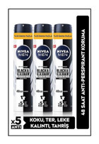Nivea Black&White Invisible Fresh Pudrasız Ter Önleyici Antiperspirant Sprey Erkek Deodorant 3x200 ml
