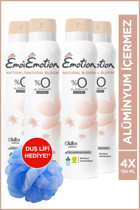 Emotion Natural Bloom Pudrasız Ter Önleyici Organik Sprey Kadın Deodorant 4x150 ml