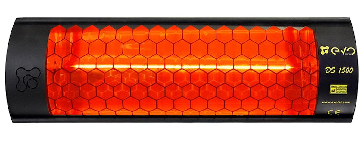 Evotech DS 1500 1500 Watt Duvar Tipi Infrared Elektrikli Isıtıcı Siyah