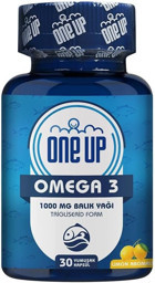 One Up Limon Aromalı Omega 3 Kapsül 1000 mg 30 Adet