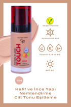 Golden Rose Moisture Touch No:104 Güneş Koruyuculu Vegan Likit Şişe Fondöten 30 ml