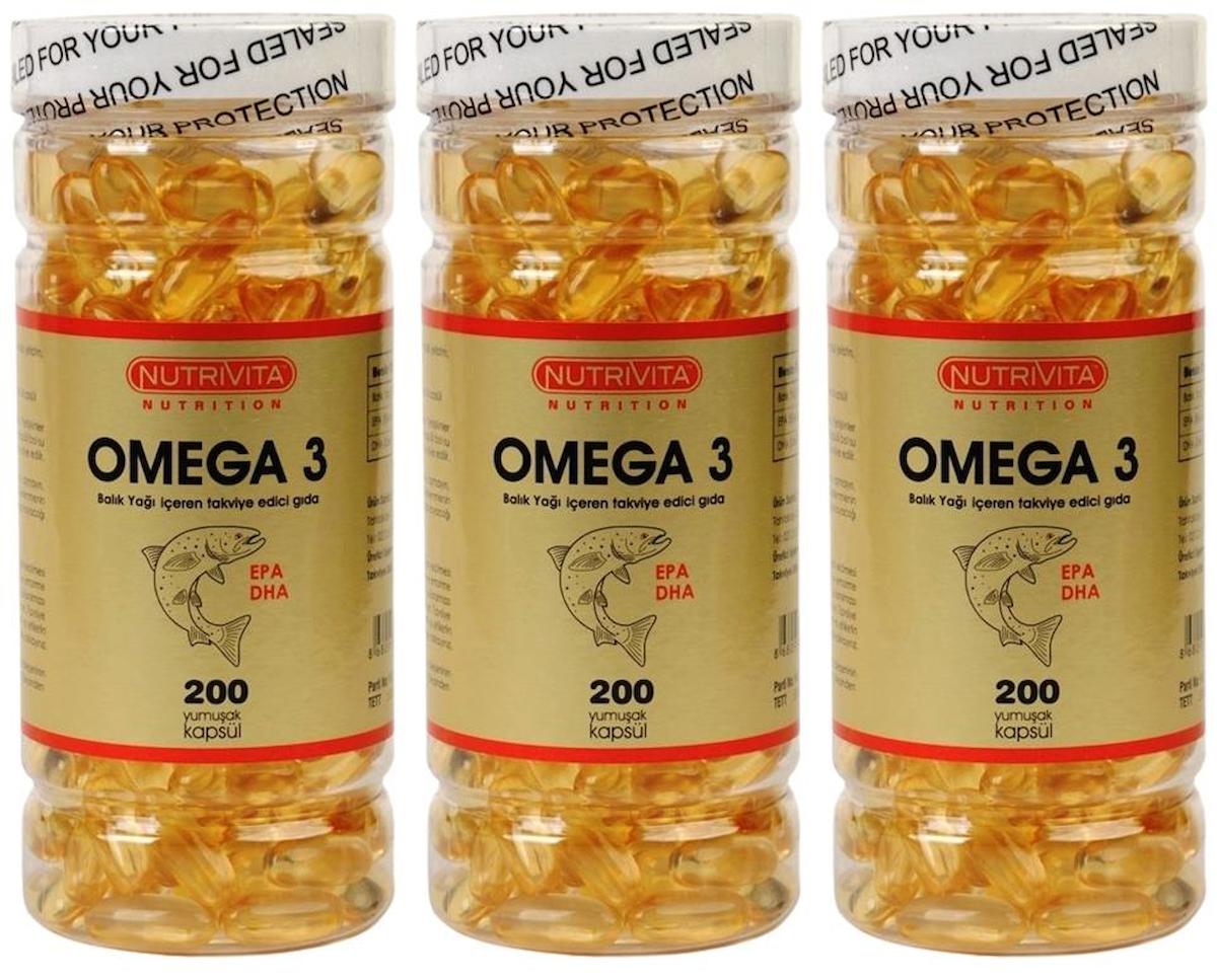 Nutrivita Nutrition Omega 3 Kapsül 1000 mg 600 Adet