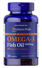 Puritan's Pride Triple Strength Omega 3 Jel 1400 mg 60 Adet