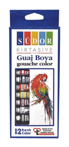 Südor Çok Renkli 12x9 ml Guaj Boya Seti