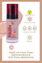 Golden Rose Moisture Touch No:103 Güneş Koruyuculu Vegan Likit Şişe Fondöten 30 ml