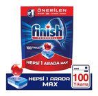Finish Hepsi Bir Arada Max Tablet Bulaşık Makinesi Deterjanı 100 Adet