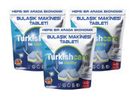 Turkishcare Premium Ekonomik Tablet Bulaşık Makinesi Deterjanı 3x40 Adet