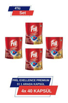 Pril Excellence Premium 5'i 1 Arada Tablet Bulaşık Makinesi Deterjanı 4x40 Adet