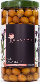 Havaza Kırma Tuzlu Yeşil Zeytin Kavanoz 1 kg