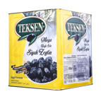 Teksen Mega Tuzlu Sele Yağlı Siyah Zeytin Teneke 10 kg