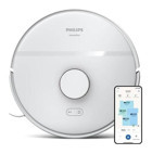 Philips HomeRun 2000 Serisi XU2000/21 Haritalı Moplu Hepa Filtreli Islak Kuru 2700 Pa Beyaz Robot Süpürge ve Paspas