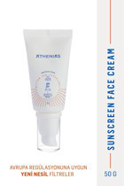 Athenias Sunscreen Anti Dark Spot 50 Faktör Tüm Ciltler İçin Leke Karşıtı Mineral Filtreli Yağsız Yüz Güneş Kremi 50 ml