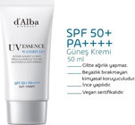 D'Alba Waterful Essence 50 Faktör Tüm Ciltler İçin Nemlendirici Yağsız Yüz Güneş Kremi 50 ml
