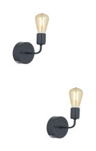 Apliqa Core 2'li Metal LED Aplik Siyah