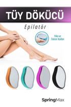 SPRİNGMAX Crystal Genital Bölge Koltuk Altı Bacak İçin 32 Cımbızlı Tek Başlıklı Kablosuz Sessiz Işıklı Epilasyon Aleti Çok Renkli