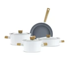 Karaca Swiss Crystal Creamy Wood 7 Parça Cam Kapaklı Tencere Seti