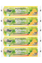 Star Plus Limon Kokulu Şeffaf Büzgülü Büyük Boy 65x70 cm Çöp Poşeti 10x12 Adet Sarı