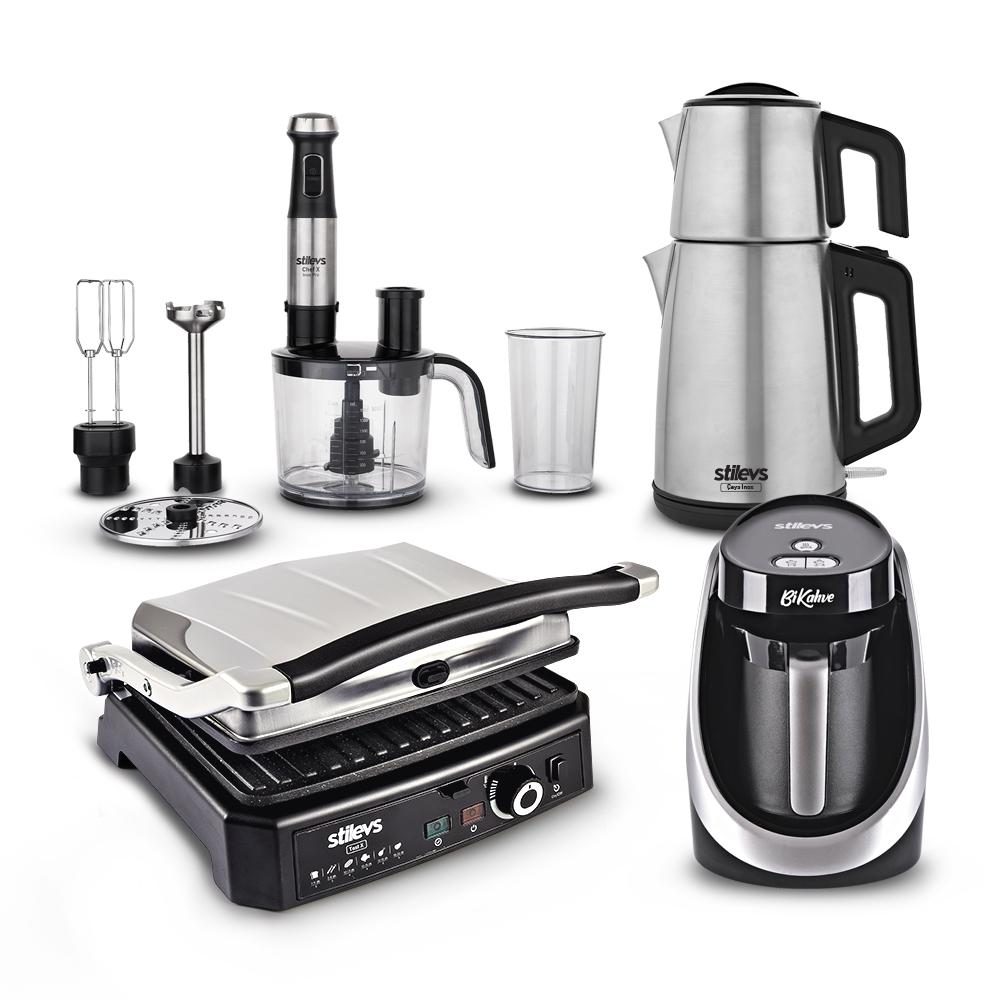 Stilevs STM-80051 Doğrayıcı Rendeli Çırpıcı 1999 W İnox Mutfak Robotu
