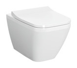 Vitra Integra Square 54 cm Seramik Kanallı Arkadan Çıkışlı Gömme Asma Klozet Beyaz