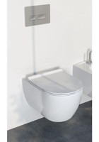 Turkuaz Cerastyle City Rimless 52.5 cm Seramik Kanalsız Arkadan Çıkışlı Gömme Asma Klozet Beyaz