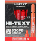 Hi-Text 830PB 12'li Standart Silinebilir Kırmızı Tahta Kalemi