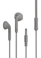 Zore ER06 Silikonsuz Mikrofonlu 3.5 mm Jak Gri Kablolu Kulaklık